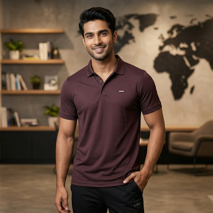 Men’s Half Sleeve Polo T-Shirt | Premium Imported Fabric | Classic Solid Colors