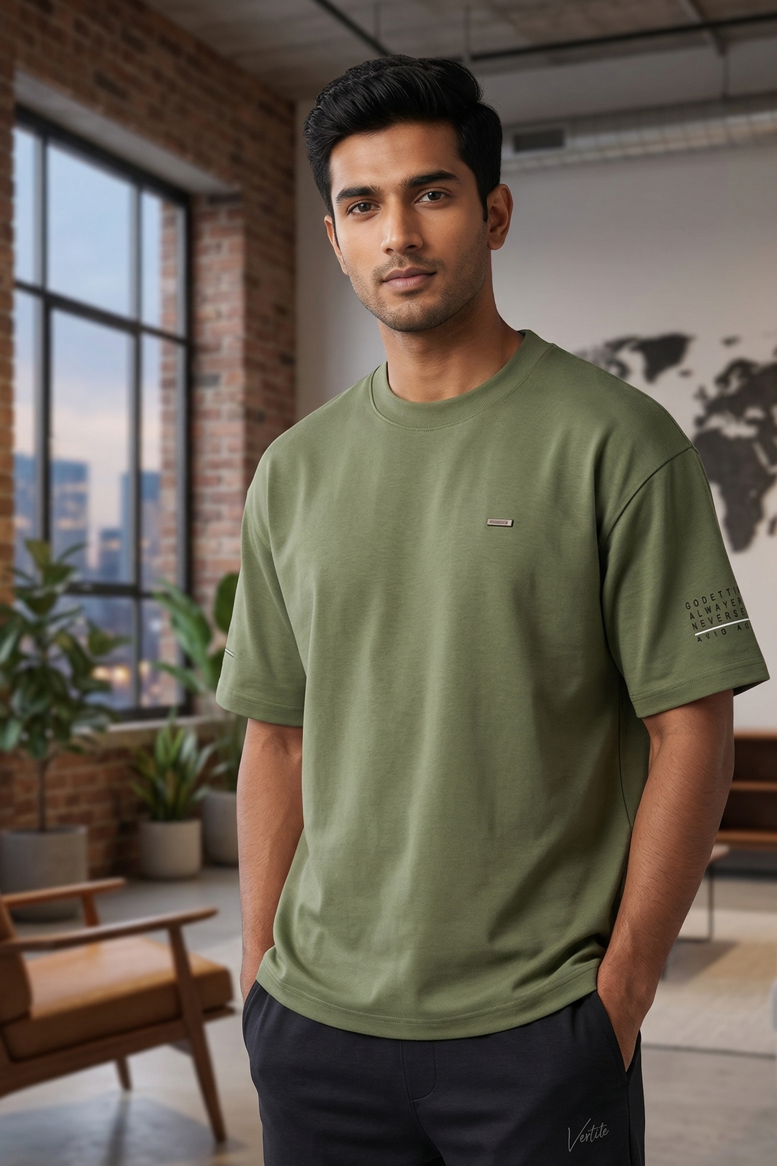 Men’s Oversized Round Neck T-Shirt | Premium Imported Fabric | Modern Streetwear Fit