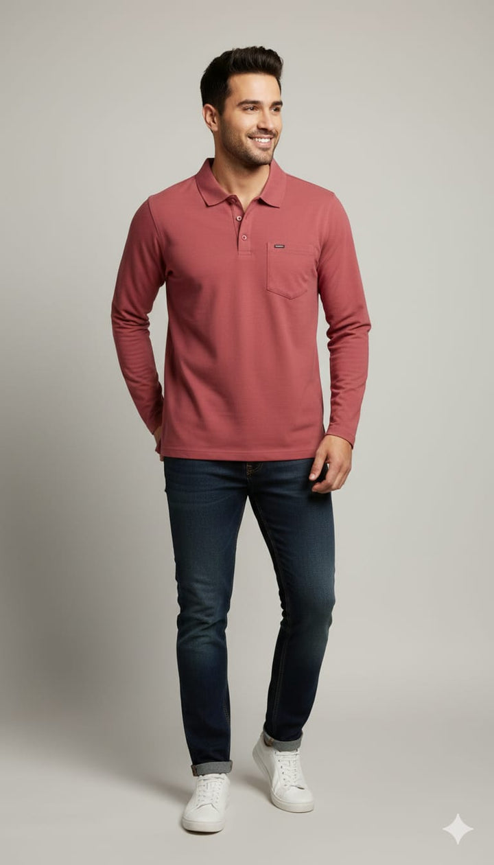 Vestido Mens Full Sleeve Casual T-Shirt
