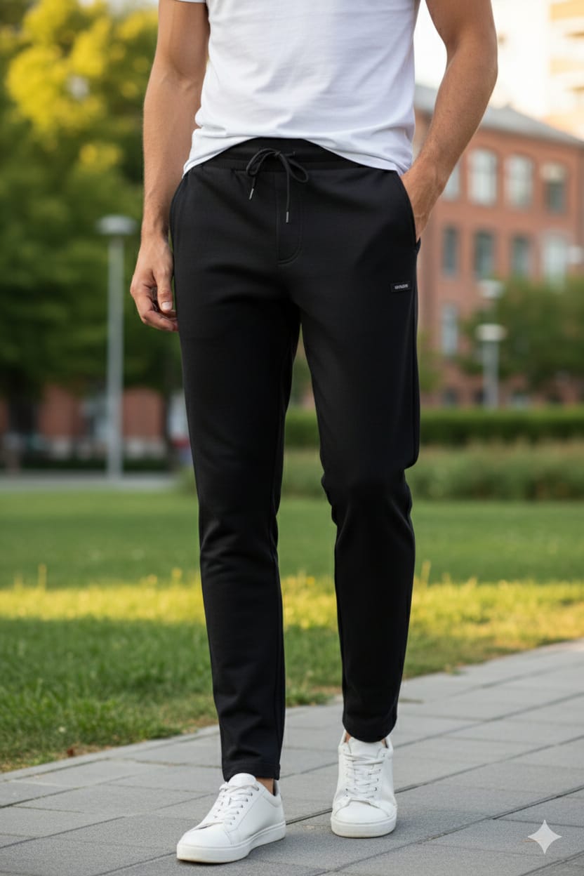 Men’s Slim Fit Track Pants | Foma Fabric | Everyday Comfort & Stretch