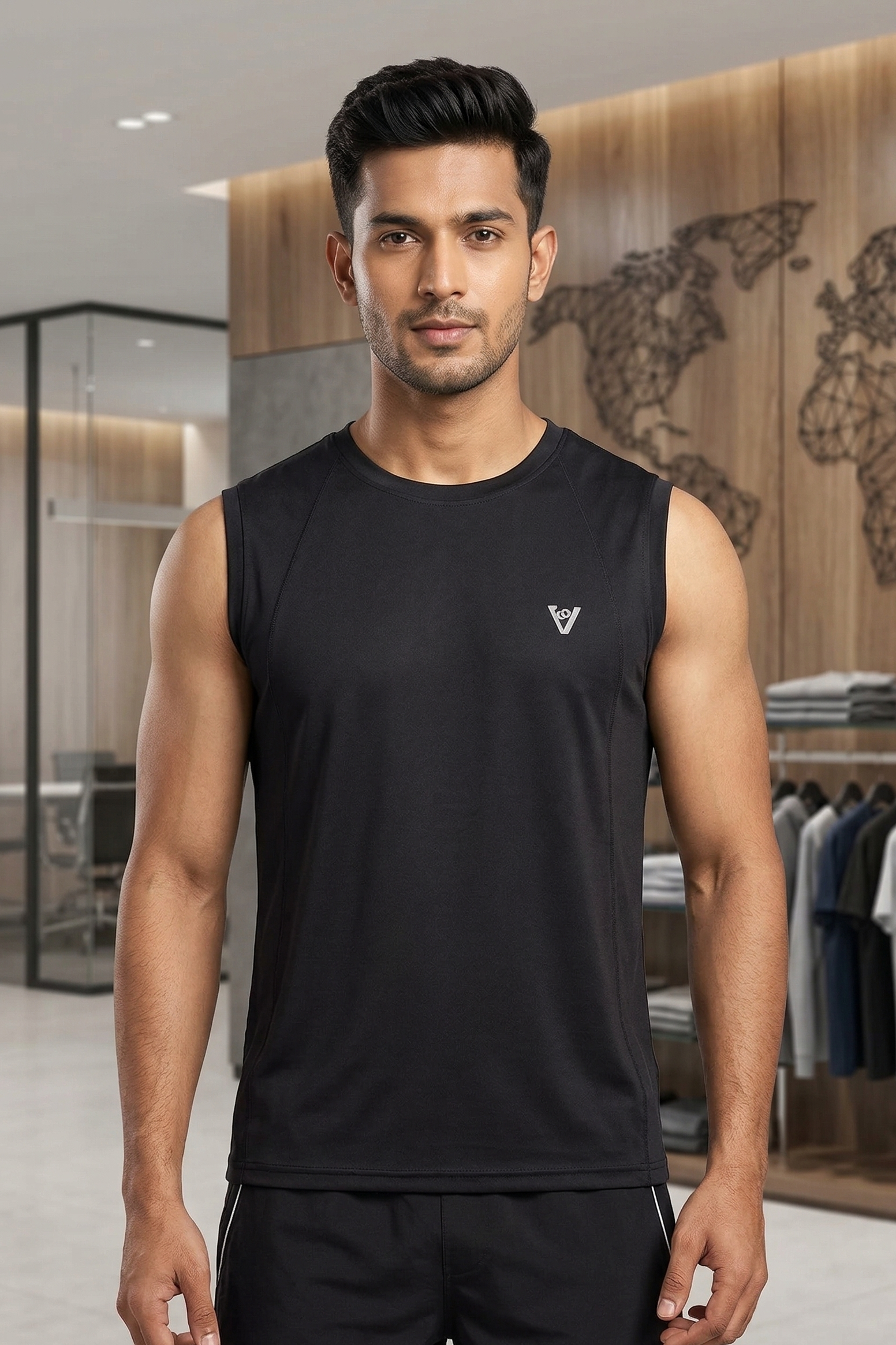 Vestido Men’s Sleeveless Lycra Polyester T-Shirt | Athletic Gym Vest | Performance Training Tank