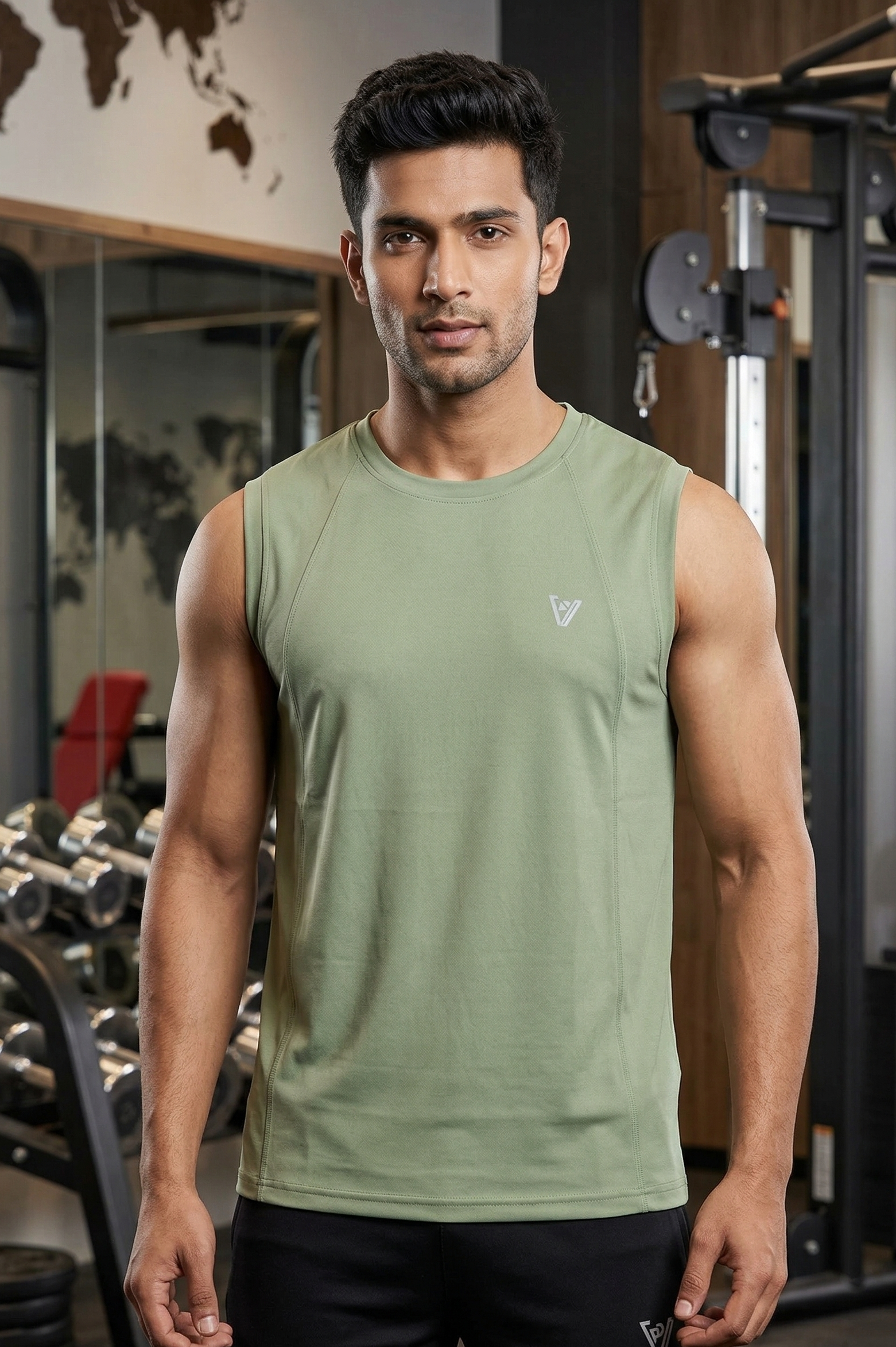 Vestido Men’s Sleeveless Lycra Polyester T-Shirt | Athletic Gym Vest | Performance Training Tank