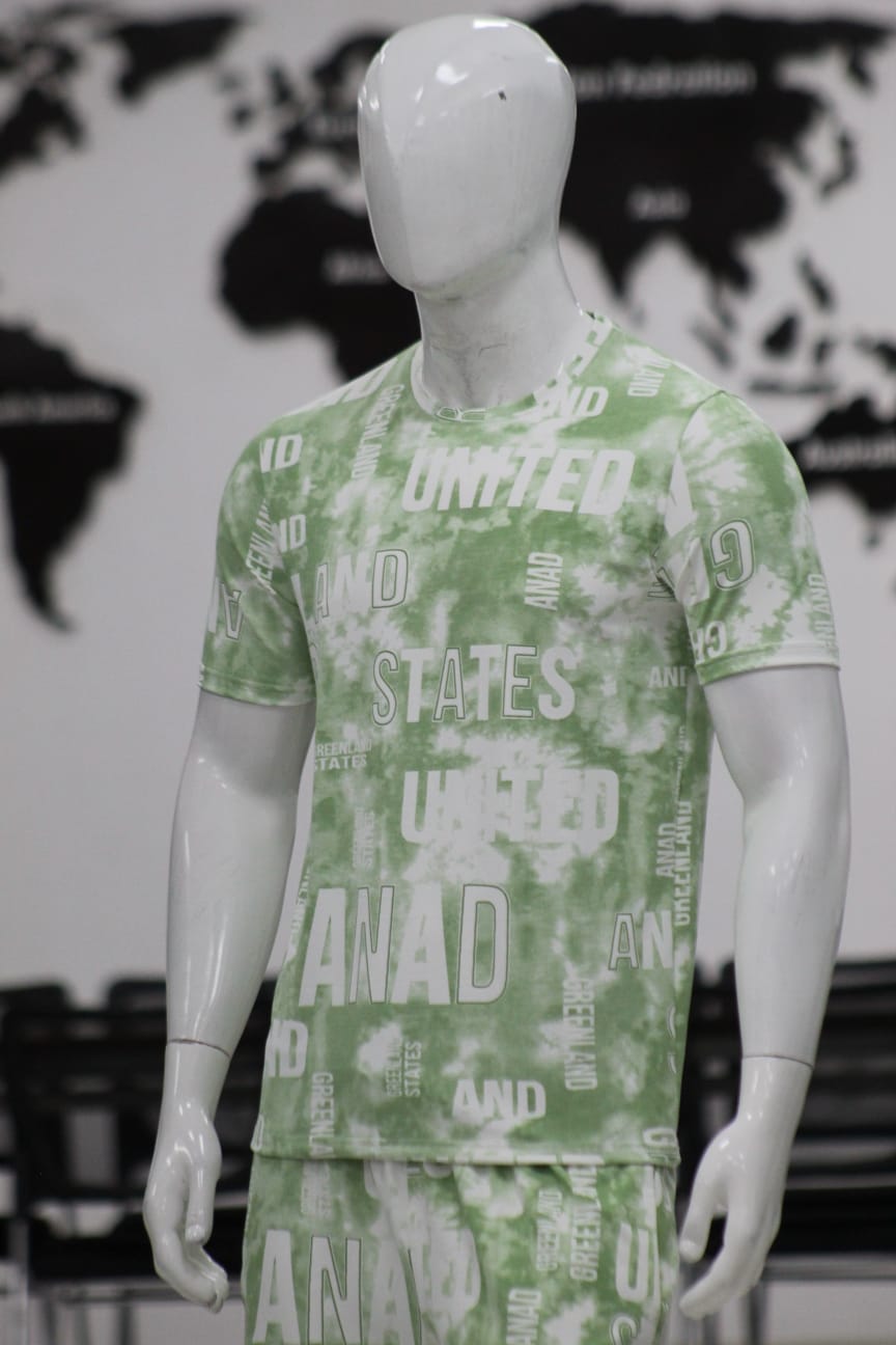 Men’s Printed Co-Ord Set – Relaxed Fit T-Shirt & Shorts