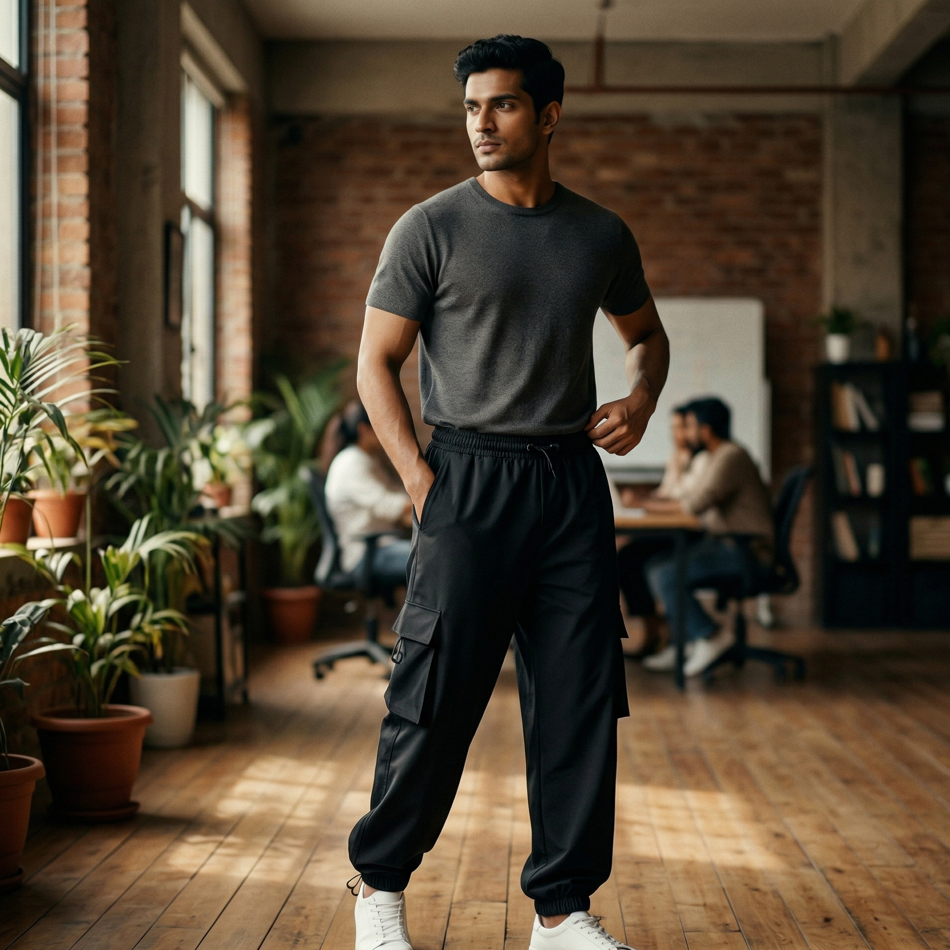 Men’s Baggy Fit Cargo Track Pants