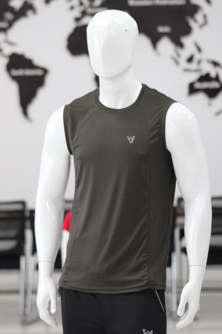 Vestido Men’s Sleeveless Lycra Polyester T-Shirt | Athletic Gym Vest | Performance Training Tank