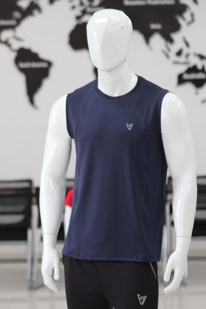 Vestido Men’s Sleeveless Lycra Polyester T-Shirt | Athletic Gym Vest | Performance Training Tank