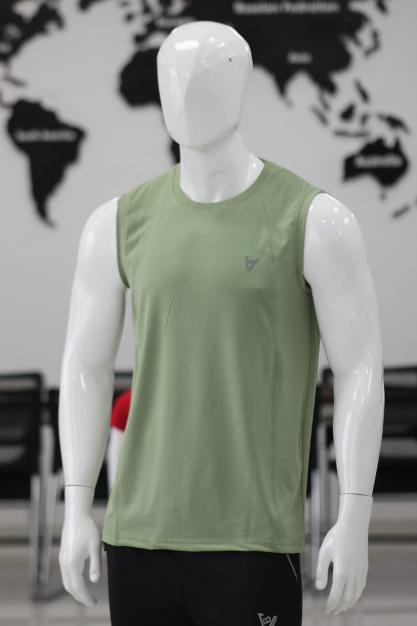 Vestido Men’s Sleeveless Lycra Polyester T-Shirt | Athletic Gym Vest | Performance Training Tank