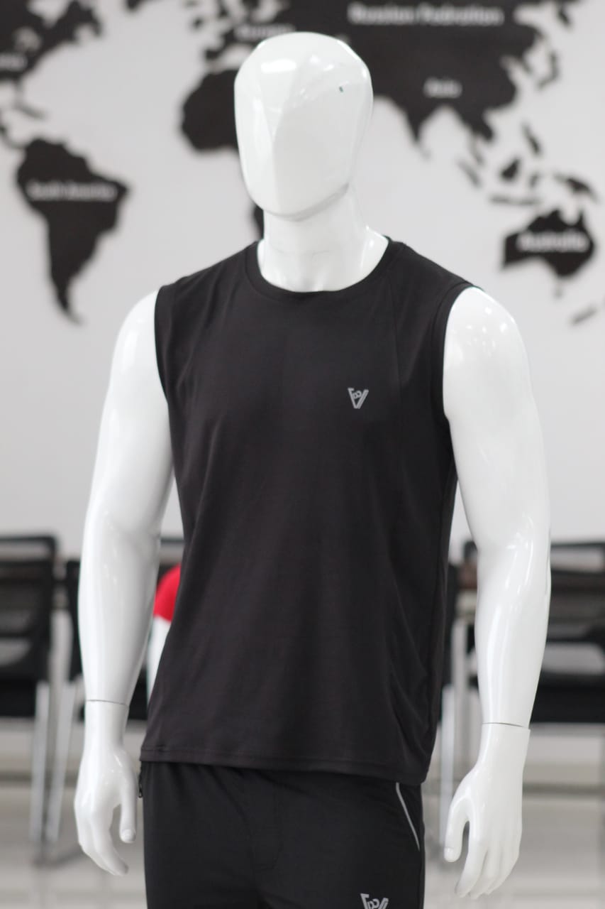 Vestido Men’s Sleeveless Lycra Polyester T-Shirt | Athletic Gym Vest | Performance Training Tank