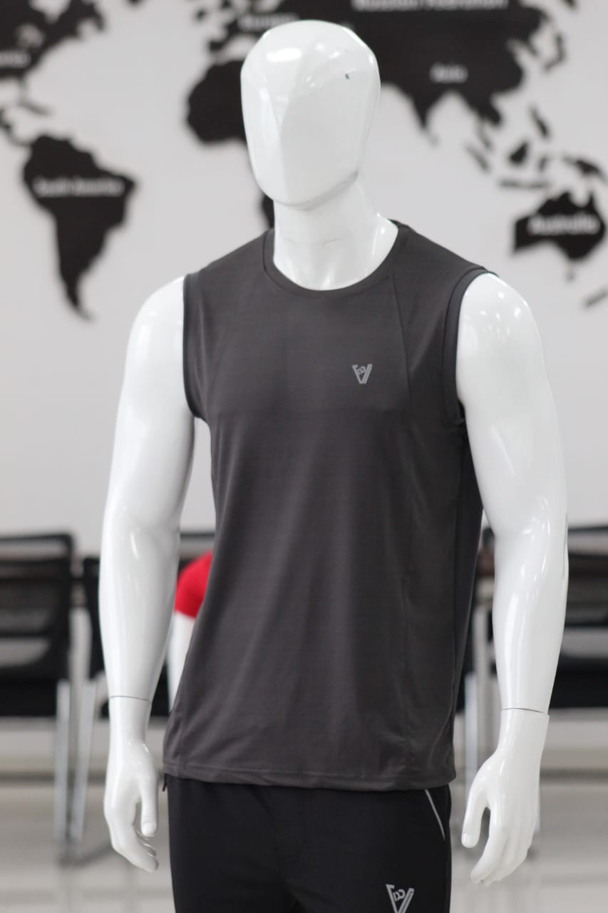 Vestido Men’s Sleeveless Lycra Polyester T-Shirt | Athletic Gym Vest | Performance Training Tank