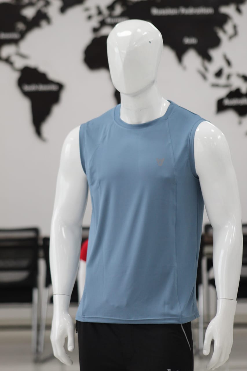 Vestido Men’s Sleeveless Lycra Polyester T-Shirt | Athletic Gym Vest | Performance Training Tank