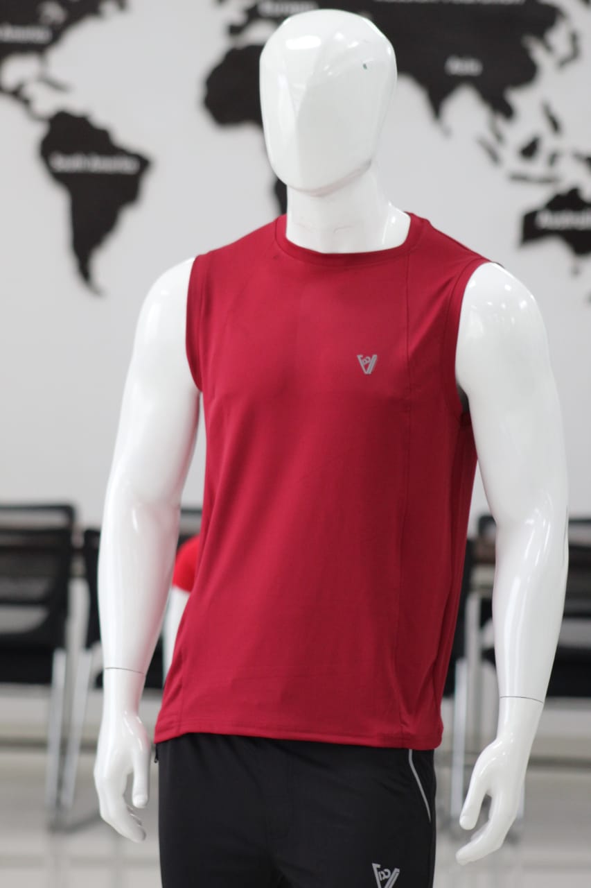 Vestido Men’s Sleeveless Lycra Polyester T-Shirt | Athletic Gym Vest | Performance Training Tank