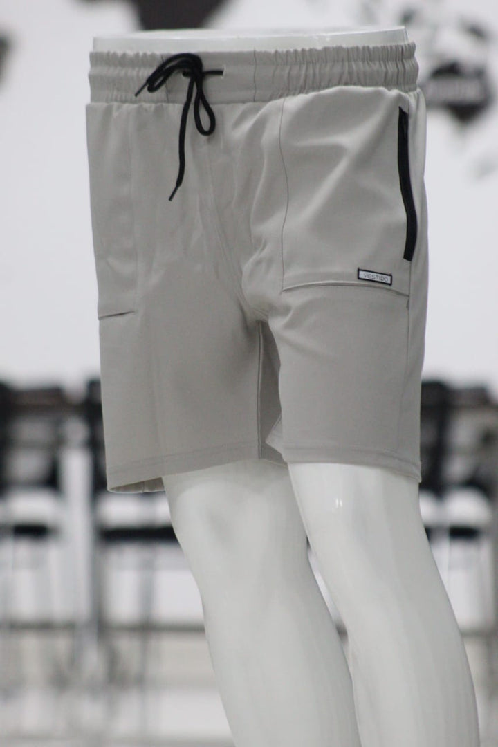 Vestido Men’s Solid Casual Shorts | Comfortable Everyday Wear | Elastic Waist with Zip Pockets