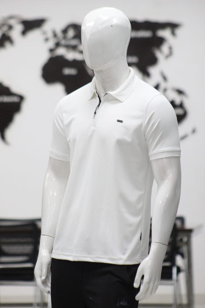 Men’s Half Sleeve Zipper Polo T-Shirt | Premium Imported Thick Fabric | Smart Casual Fit