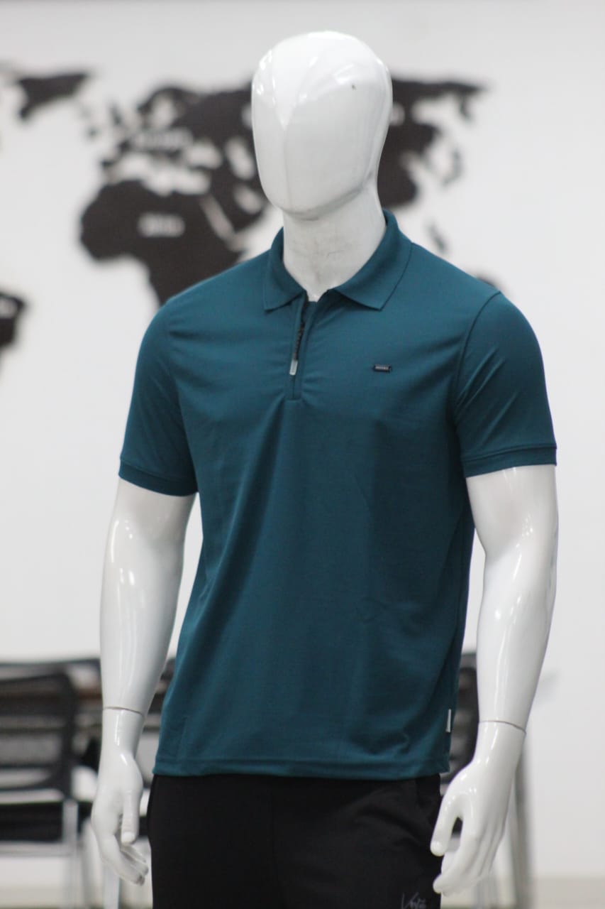 Men’s Half Sleeve Zipper Polo T-Shirt | Premium Imported Thick Fabric | Smart Casual Fit