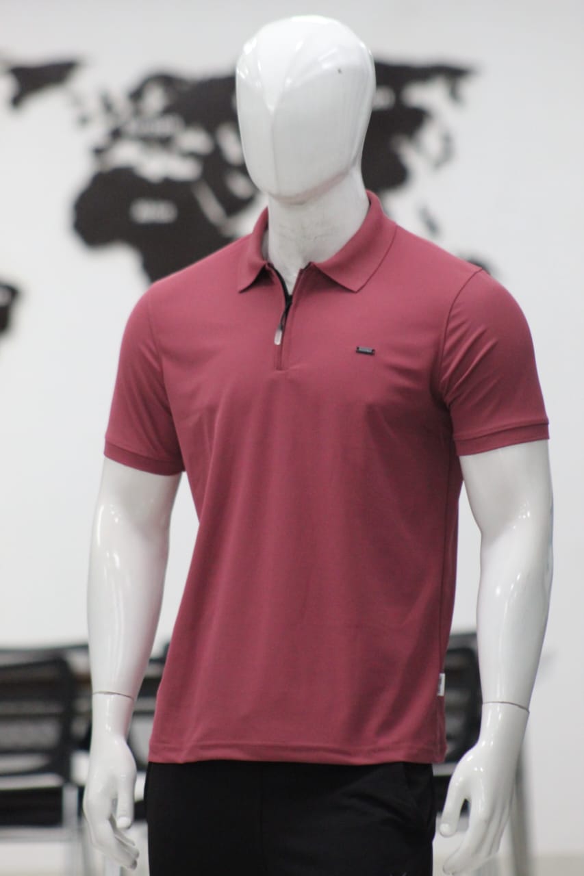 Men’s Half Sleeve Zipper Polo T-Shirt | Premium Imported Thick Fabric | Smart Casual Fit