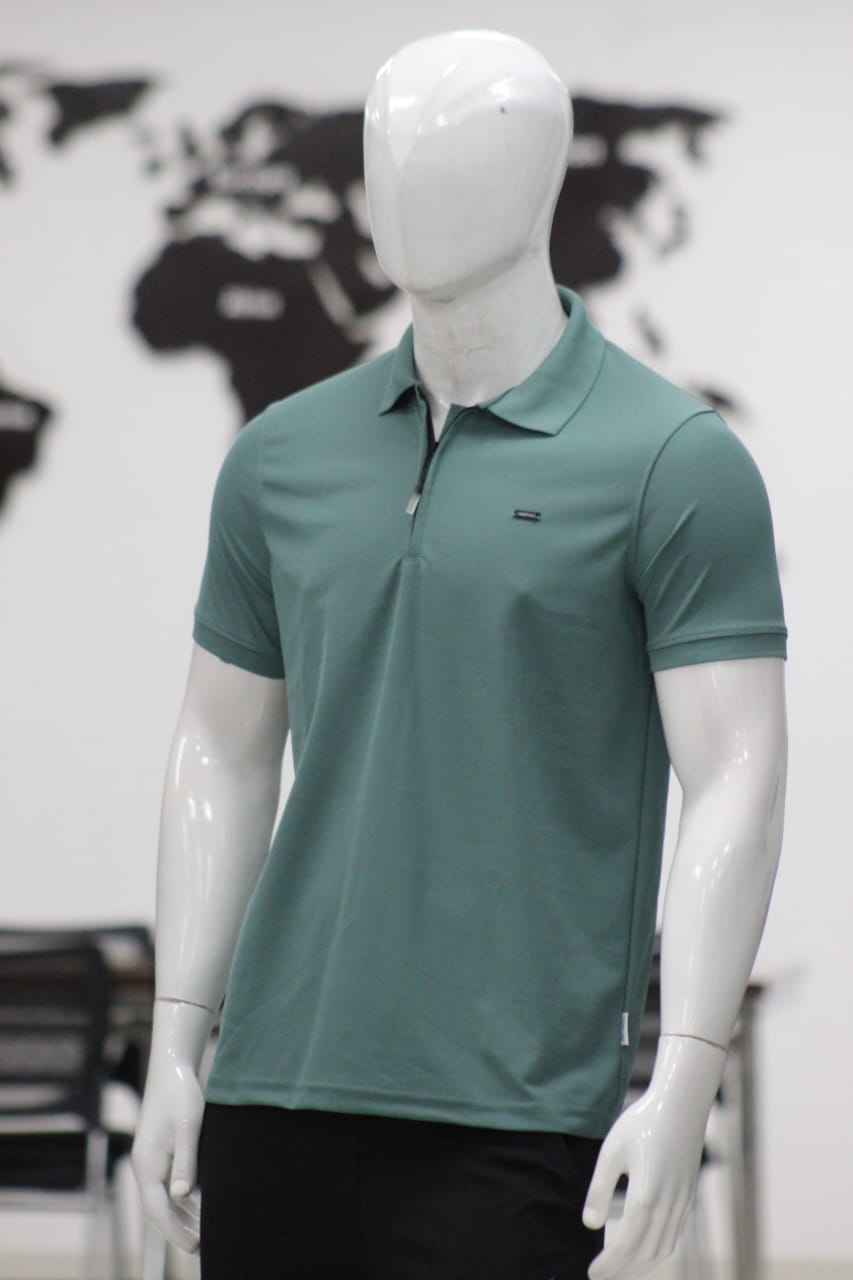 Men’s Half Sleeve Zipper Polo T-Shirt | Premium Imported Thick Fabric | Smart Casual Fit