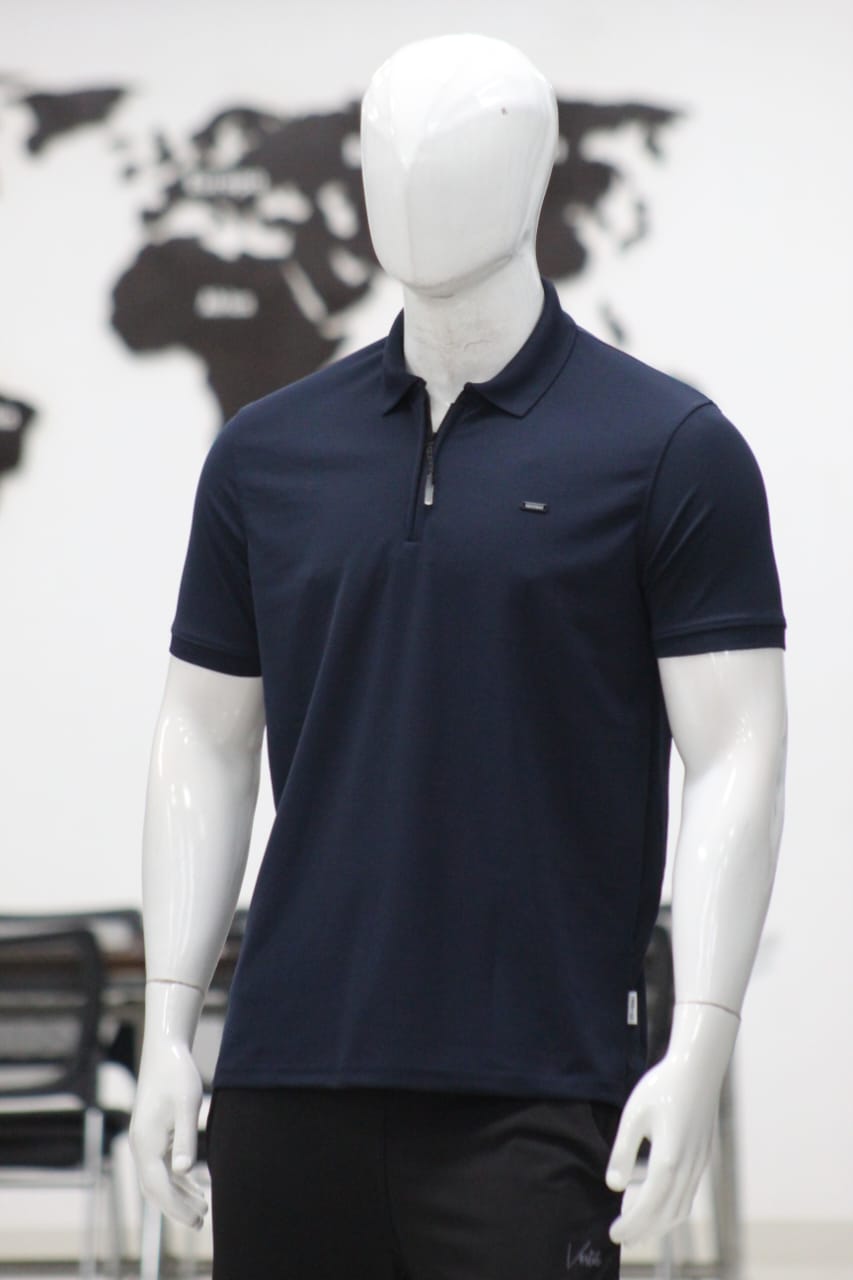 Men’s Half Sleeve Zipper Polo T-Shirt | Premium Imported Thick Fabric | Smart Casual Fit