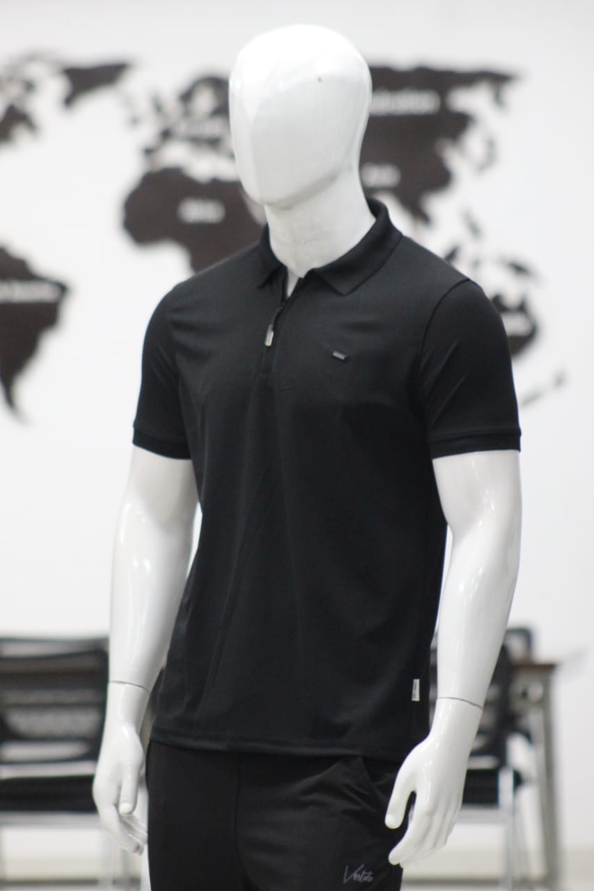 Men’s Half Sleeve Zipper Polo T-Shirt | Premium Imported Thick Fabric | Smart Casual Fit