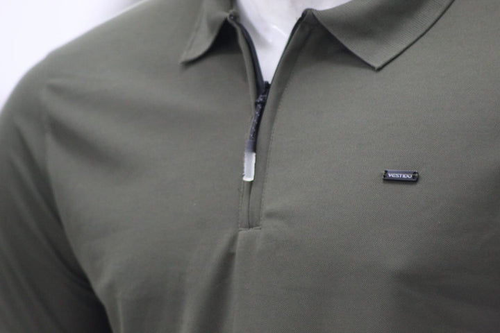 Men’s Half Sleeve Zipper Polo T-Shirt | Premium Imported Thick Fabric | Smart Casual Fit